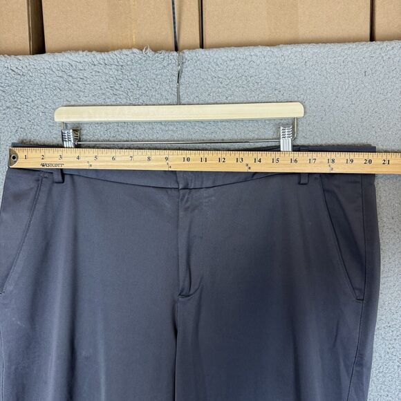 Puma Pants Mens 40x33 Grey Golf Flat Front Casual Stretch Outdoor Polyester - Picture 6 of 10